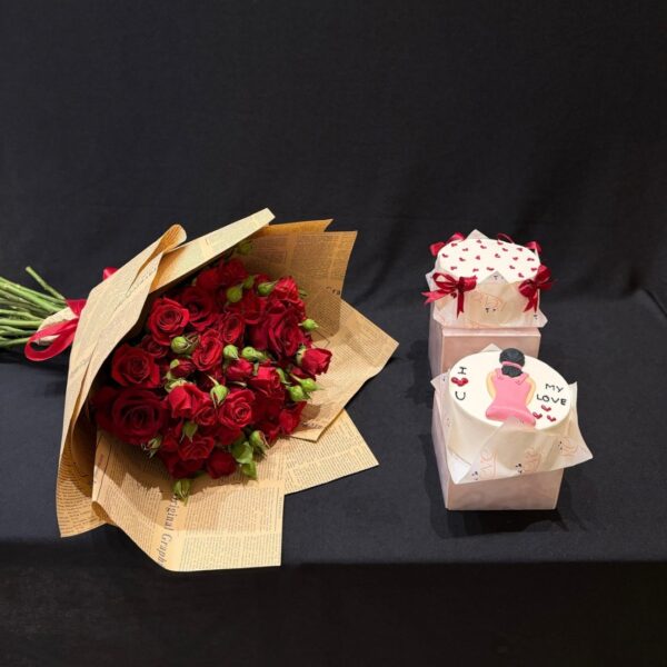 Romantic Roses & Love Gift Cake Box Set