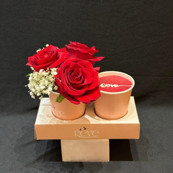 Flower With Cake cup